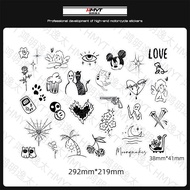 Miếng Dán Mũ Bảo Hiểm HMYT Phù Hợp Với SHOEI Z7 Z8 X14 Mũ Bảo Hiểm AGV K1 K3 RX7X Miếng Dán Trang Tr