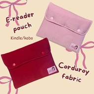 E-reader pouch (kindle/kobo) corduroy pouch by nicia collections