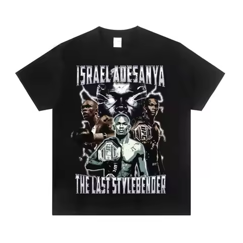 UFC Israel Adesanya Black Dragon Adesanya Boxing American Loose round-neck Casual Trendy short-sleev