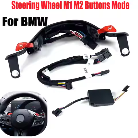For BMW G20 G30 G01 G02 G05 G06 G07 X3 X4 X5 X6 X7 Steering Wheel M1 M2 Buttons Mode Switch M Sport 