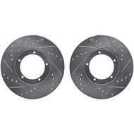 Dynamic Friction Company Front Brakes and Rotors| Drilled Slotted Brake Rotors| Front Disc Brake Rot