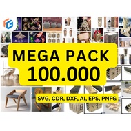 Mega pack Laser Cut 100,000+ puzzle vector dxf files 3D 2D CNC Laser