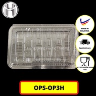 OPS - OP3H - BENXON Plastic Tray [ 50pcs± ] Bakery Plastic Clear Food Box - Bekas Lutsinar- OPS3H