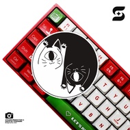 DUALITY CAT CIRCLE STICKER Design