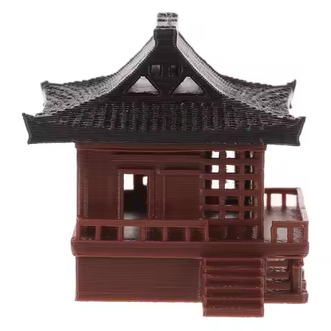 Pavilion Statue Outdoor Pagoda Statue Landscaping Pavilion Fish Tank Decoration Aquarium nament Meta