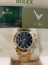 全新Rolex 116508 全金黑面地通拿