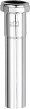ZM 1-1/4 Inch Heavy Duty Extension Tube with Slip Joint Connection, 6 Inch Length, 22 Gauge, Brass P