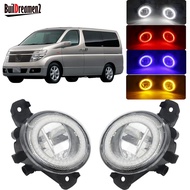 2 X Car Angel Eye Fog Light LED Daytime Running Light DRL Front Bumper Fog Lamp 4000LM 12V For Nissa