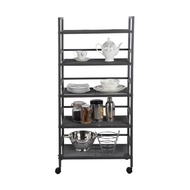 INDEX LIVING MALL ชั้นวางของ 5 ชั้น พร้อมล้อ รุ่นแม็กซ์ - สีเทา