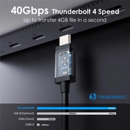 WAVLINK 40Gbps传输Thunderbolt 4电缆适用于外部固态硬盘eGPU