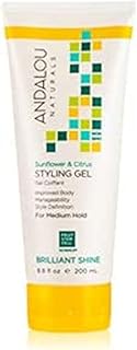 Andalou Naturals Healthy Shine Styling Gel, Citrus, Sunflower &amp; Citrus, 6.8 Fl Oz