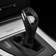 LHD Carbon Fiber Car Shift Gear Knob For BMW E87 E90 1/3 Z4 Series Auto Part Interior Accessories