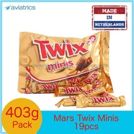Twix Minis FunSize bag 333g 15pcs (Made in Netherlands)(BB:July2024)