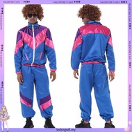 Retro Hippie Costumes Male Carnival Halloween Party 70s 80s Rock Hip-Hop Disco Clothing Suit Cosplay