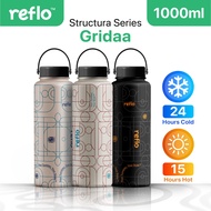 Reflo Thermos Insulated 1000ml Tumbler Water Bottle BPA Free Tumbler Botol Tahan Sejuk Panas Gridaa