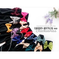 HITAM MOST RIBBON HANDSOCK | Black series | COLORED RIBBON | Black combination