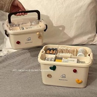 [Kitchen Supplies] Small Medicine Box Family Packaging Medicine Box Household Medicine Storage Box L