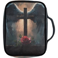 Floral Bible Cover Case for Women, Kids Cute Bible Case Study Bag, Canvas Bible Cover Bible Carrying