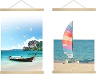 22 inch Wide Magnetic Poster Hanger Frame, 22x34 22x28 22x14 Wood Frame for Posters, Prints, Photos,