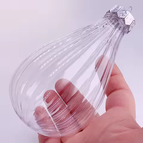 6 Pieces x DIY Shatterproof Transparent Home Christmas Decoration Bauble Ball Ornament 130*80mm Plas