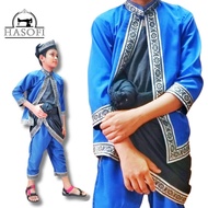 BAJU LAYANG/SILAT KANAK-KANAK HIJAU LACE SONGKET SET LENGKAP BUSANA MELAYU