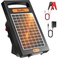0.18 Joule 10-Mile Rechargeable Electric Day/Night Mode Solar-Powered Fence Charger Energizer for Li
