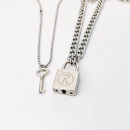 Nana Fashion R Lock Nanjing Lock Necklace Lock Punk Lock Necklace Men's Women's Trendy Simple Lock N