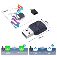 CarlinKit 5.0 Mini Ultra CarPlayอะแดปเตอร์ไร้สาย 2 In 1 Wifi 5.8G Android Auto Wireless Dongleสําหรั