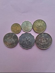 香港硬幣 1997年回歸纪念幣1毫～5元