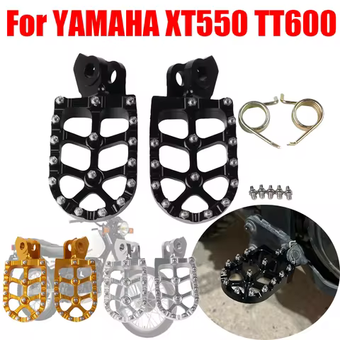 For YAMAHA XT550 XT 550 TT600 TT 600 Motorcycle Accessories Footrest Footpeg Foot Pegs Foot Rests Pe