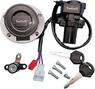 Tuzliufi Ignition Switch Key Fuel Gas Cap Seat Lock for Yamaha FJ09 FJ13 FJ1300 FZ1 FZ1S FZ1N FZ1000