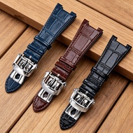 Calfskin leather strap for Patek Philippe Nautilus 5712G/5711 series 25mm notched watch strap