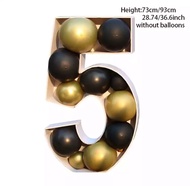 3D Number KT Board Balloon Box Baby Birthday Party Scene Decoration Props Balloon Frame Festival Cel
