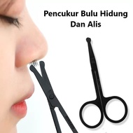 HS Stainless Steel Nose Hair Scissors Round Tip Blunt Non-Sharp Safety Scissors