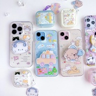 T9S67&A4 Including Set Case Iring A Dog Pocheko Car + holder For iPhone + AirPods 14Promax Gen1-Pro2