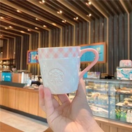 Mug Starbucks New Cherry Pink Water Cup Cute Girl Good-looking Office Ceramic Cup Mug Coffee Cup