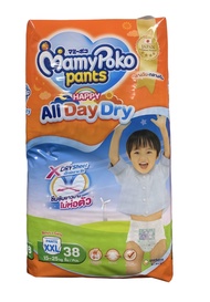 MamyPoko Pants Happy All Day Dry Size XXL มามี่โพโค กางเกงผ้าอ้อมเด็ก แฮปปี้ ออลเดย์ดราย ขนาด 15-25 