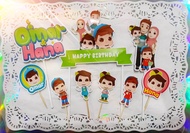 Topper Kue Custom Nama Karakter Omar Hana