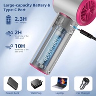 GOOJODOQ Fan 6000 mAh Turbo Mini Fan Rechargeable Handheld Portable Strong Wind Electric Jet Hand