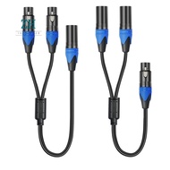 Microphone Splitter Cord Mic Cable 1 XLR Male to2 XLR Female Microphone Splitter Microphone Splitter