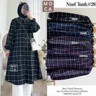 Nisel Tunic 28, NISEL Tunic 29, Flannel Tunic Top With SIMPLE Plaid HQ by moca 310523