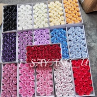 25pcs Rose Soap Flower 5 Layer With BASE Soap Flower Rose Head Soap Flower Head Base Bunga Sabun 5层香