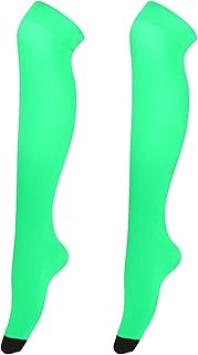 over Knee Socks Stockings Thigh High Stockings Women Spring Green Tights Floral Femboy Socks