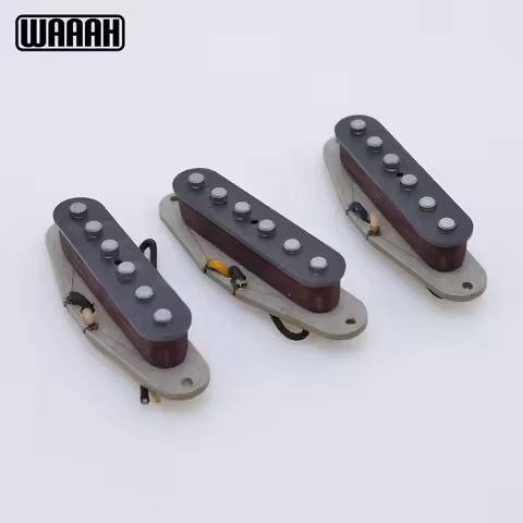 Vintage waaah V70 SSS Handwound Alnico 5 Single Coil Guitar Pickups Grey Bottom Plate HSS Double Coi