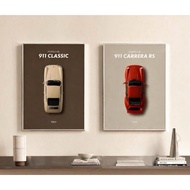 Porsche911Poster：Classic minimalist art prints and Carrera RS D8C3