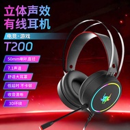 Headset USB Headset Gaming Game Internet Cafe Wire-controlled Headset with Wheat Computer Game Heads