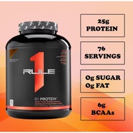 🎉 RULE1 R1 Pure Isolate Whey Protein 5lb/2.28kg. 25g protein, 76sv, 0 Sugar.