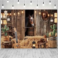 7x5ft Rustic Barn Door Stable Horse Photo Background Western Cowboy Backdrop