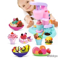 [Diskkyu] Pretend Ice Cream Maker Toy Colorful for Birthday Gift Aged 3-8 Party Favors