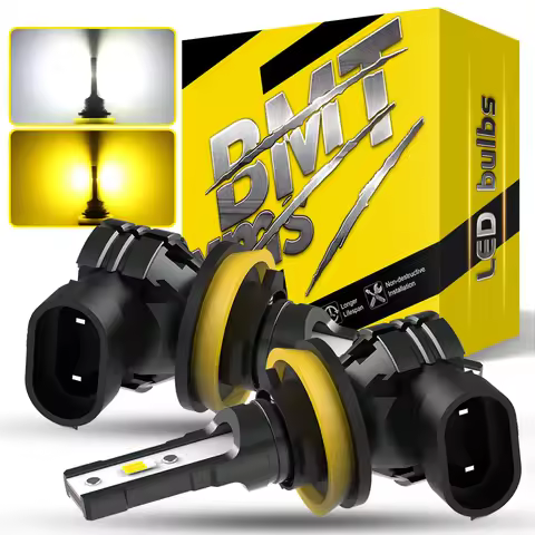 BMTxms 2PC Dual Color 9006 H8 H11 LED Fog Light Switchback H10 9145 9005 Led DRL Bulb For BMW F36 13